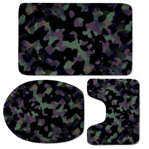 Camouflage Noir/Vert Toilet Three Pieces Set