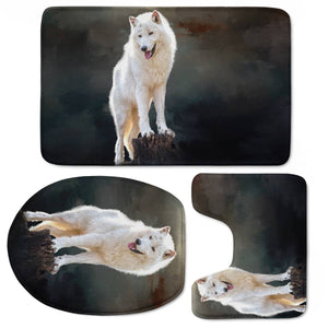 Arctic Wolf Toilet Three Pieces Set