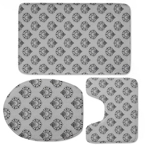 Black Damask Toilet Three Pieces Set