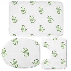 Happy St Patricks Day Symbol Motif Pattern Toilet Three Pieces Set