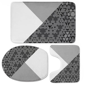 Formes Trio Gris Triangles Toilet Three Pieces Set