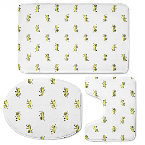 Image of Ant Sketchy Comic Style Motif Pattern Toilet Three Pieces Set