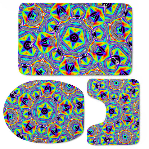 Image of Psychedelic Kaleidoscope Toilet Three Pieces Set