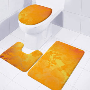 Orange Toilet Three Pieces Set