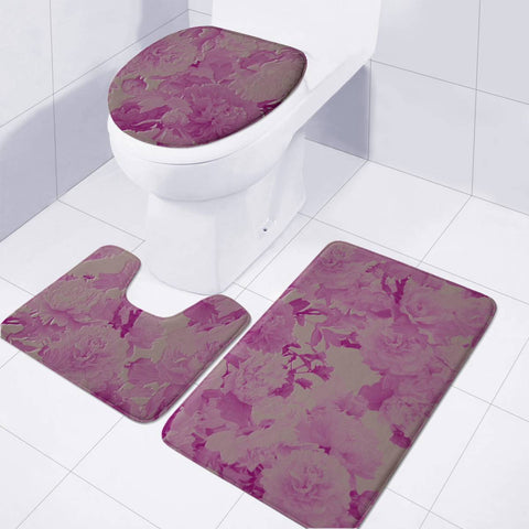 Image of Flower Toilet Three Pieces Set