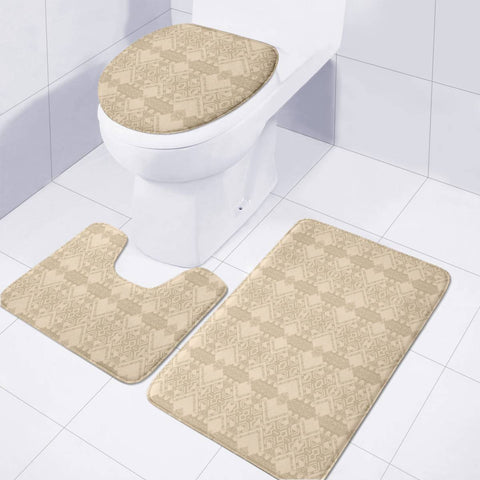 Image of Brown Toilet Three Pieces Set