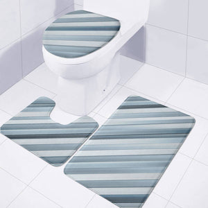 Modern Tech Stripes Pattern Toilet Three Pieces Set