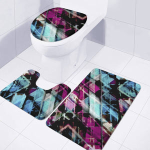 Matrix Grunge Print Toilet Three Pieces Set