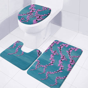 Sakura Trees Calming And So In Peace Toilet Three Pieces Set