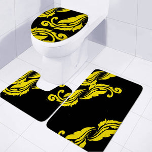 Black Toilet Three Pieces Set