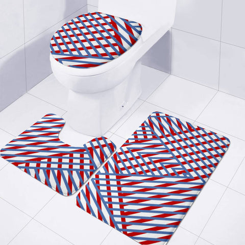 Image of Patriotic Line Toilet Three Pieces Set