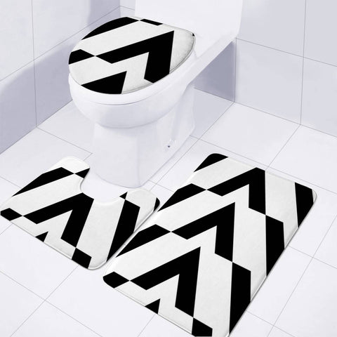 Image of Zebra Style Toilet Three Pieces Set