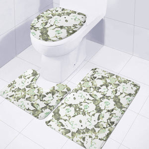 Modern Abstract Intricate Print Pattern Toilet Three Pieces Set