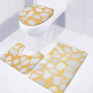 Orange Terrazzo Toilet Three Pieces Set