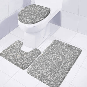 Gray Seamless Terrazzo Toilet Three Pieces Set