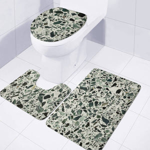 Green Seamless Terrazzo Toilet Three Pieces Set