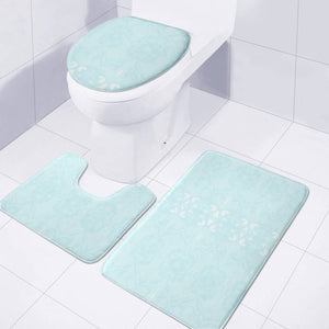 Blue Toilet Three Pieces Set