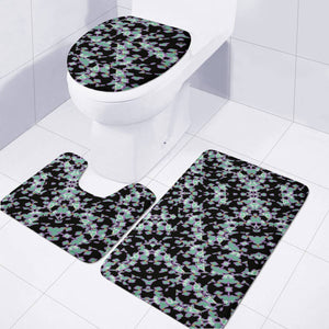 Intricate Modern Abstract Ornate Pattern Toilet Three Pieces Set