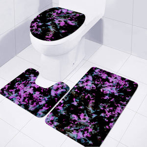 Abstract Intricate Texture Print Toilet Three Pieces Set