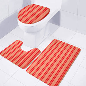 Red Toilet Three Pieces Set