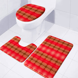 Red Toilet Three Pieces Set