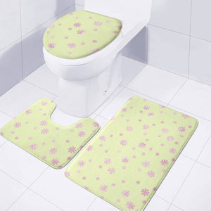 Yellow Toilet Three Pieces Set