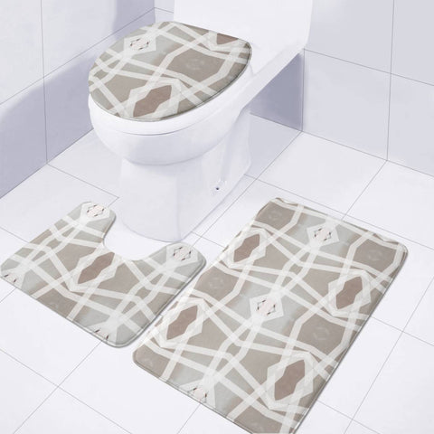 Image of Mudcloth Pattern Design Toilet Three Pieces Set