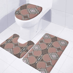 Tribal Shapes Pattern Toilet Three Pieces Set