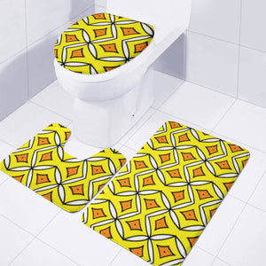 Yellow Crop Toilet Three Pieces Set