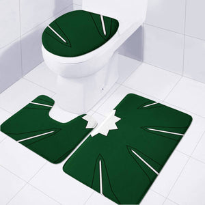 Leafy Pattern Toilet Three Pieces Set