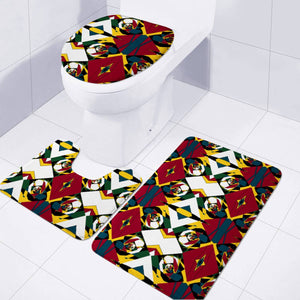 Mince Color Mix Toilet Three Pieces Set