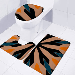 Abstract Web Toilet Three Pieces Set