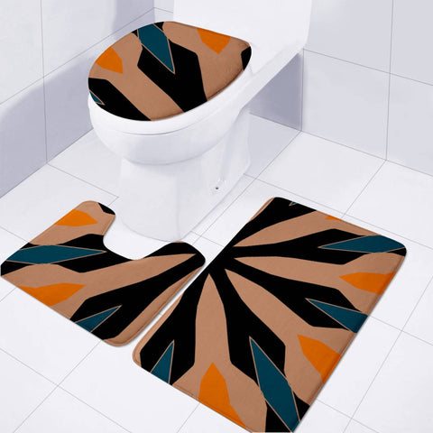 Image of Abstract Web Toilet Three Pieces Set