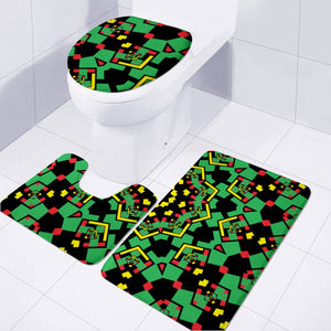 Funky Colors Toilet Three Pieces Set