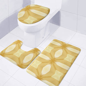 Gold Geometry Toilet Three Pieces Set