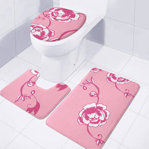 Pink Toilet Three Pieces Set