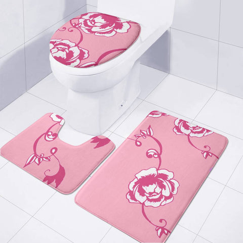 Image of Pink Toilet Three Pieces Set