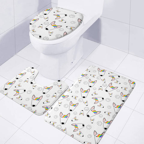 Image of Rainbow Bully Pattern Toilet Three Pieces Set