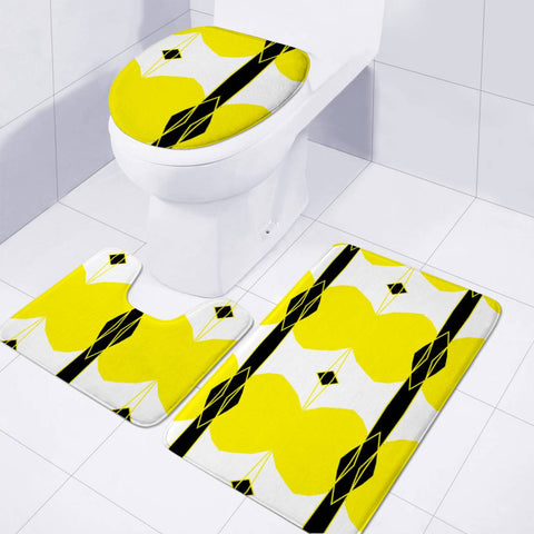 Image of Black Straws Toilet Three Pieces Set