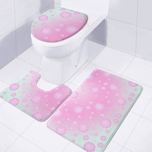 Pink Toilet Three Pieces Set