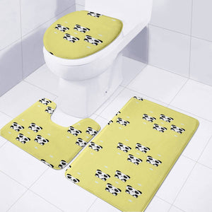 Happy Panda Bears Toilet Three Pieces Set