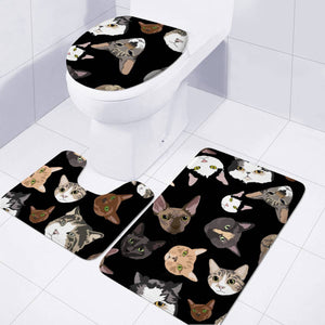 Moggy Mania Toilet Three Pieces Set