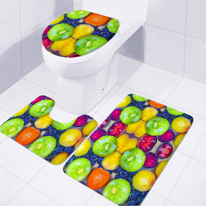 Fruits And Vegetables Pattern Toilet Three Pieces Set