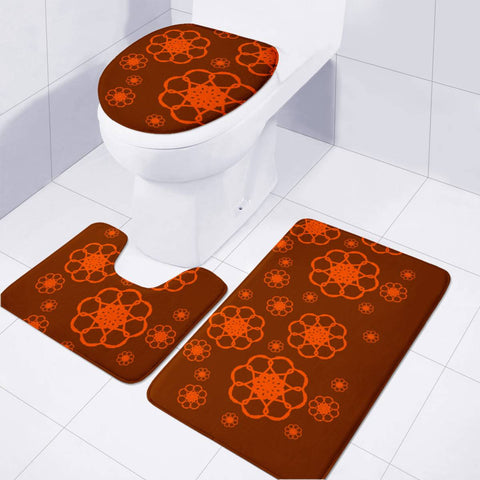 Image of Flower Toilet Three Pieces Set