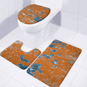 Vivid Grunge Abstract Print Toilet Three Pieces Set