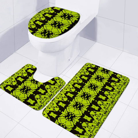 Image of Green Toilet Three Pieces Set