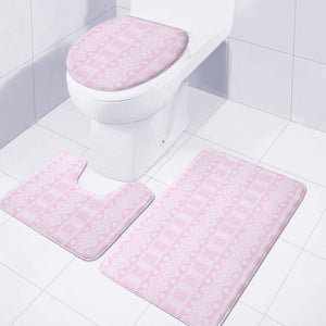 Pink Toilet Three Pieces Set