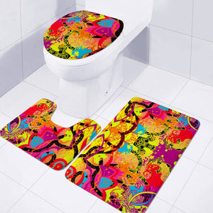 Color Toilet Three Pieces Set