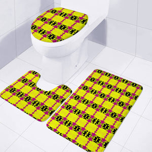 Yellow Toilet Three Pieces Set