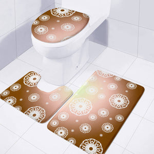 Brown Toilet Three Pieces Set